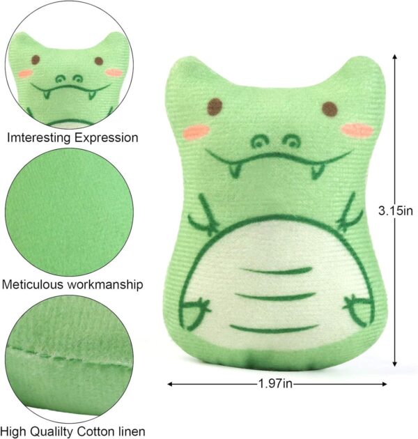 Catnip Toys for Indoor Cats - 5PCS Plush Cat Chew Toys Teething Interactive Catnip Filled Kitten Toy Soft Pet Toy (Animal Shapes) - Image 2