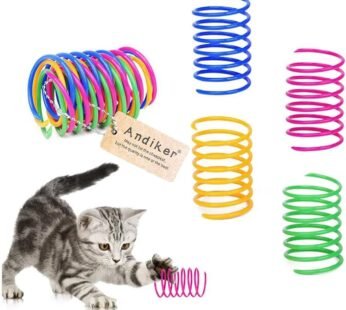 Cat Spiral Spring, 12 Pc Creative Toy to Kill Time and Keep Fit Interactive Durable Heavy Plastic Colorful Toy for Swatting, Biting, Hunting Kitten Toys