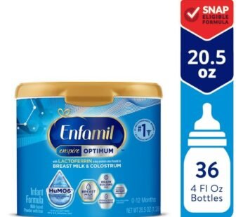 Enfamil Enspire Baby Formula, with Lactoferrin Found in Colostrum and Breast Milk, DHA for Brain Support, Powder, 20.5 Oz Reusable Tub