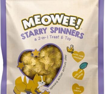 Starry Spinners Cat Treat, 1.25 Ounce Bag, 2-in-1 Treat & Toy Made with Real Chicken, Chicken Liver & Catnip, Encourages Playfulness & Low Calorie