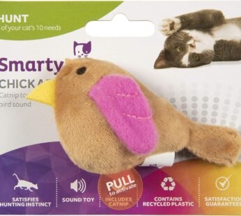 Chickadee Chirp Electronic Sound Cat Toy, Contains Catnip, Battery Powered – Light Brown, One Size