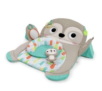 Bright Starts Tummy Time Prop & Play Baby Activity Mat for Infants, Sloth, Unisex