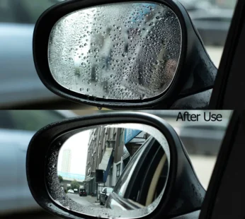 2 Pcs Car Rainproof Clear Film Rearview Mirror